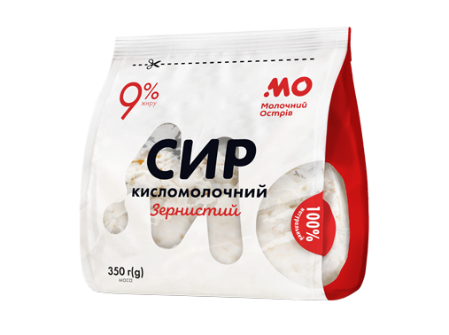 Сир кисломолочний “Зернистий” Молочний Острів 9% 350 гр